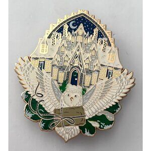 Snowy Village Winter Owl Harry Potter Letter Laserbrain Patch Pin LE 275